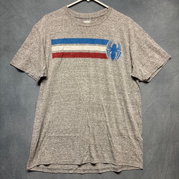 3 Stripes Spiderman Shirt Marvel USA America Pride Red White Blue Soft Comfy XL - Picture 1 of 5
